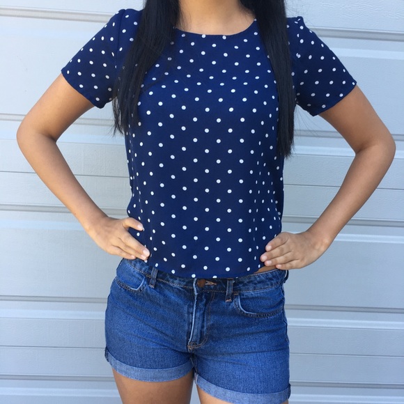 Polka Dot Forever 21 Shirt - Picture 1 of 2